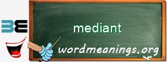 WordMeaning blackboard for mediant